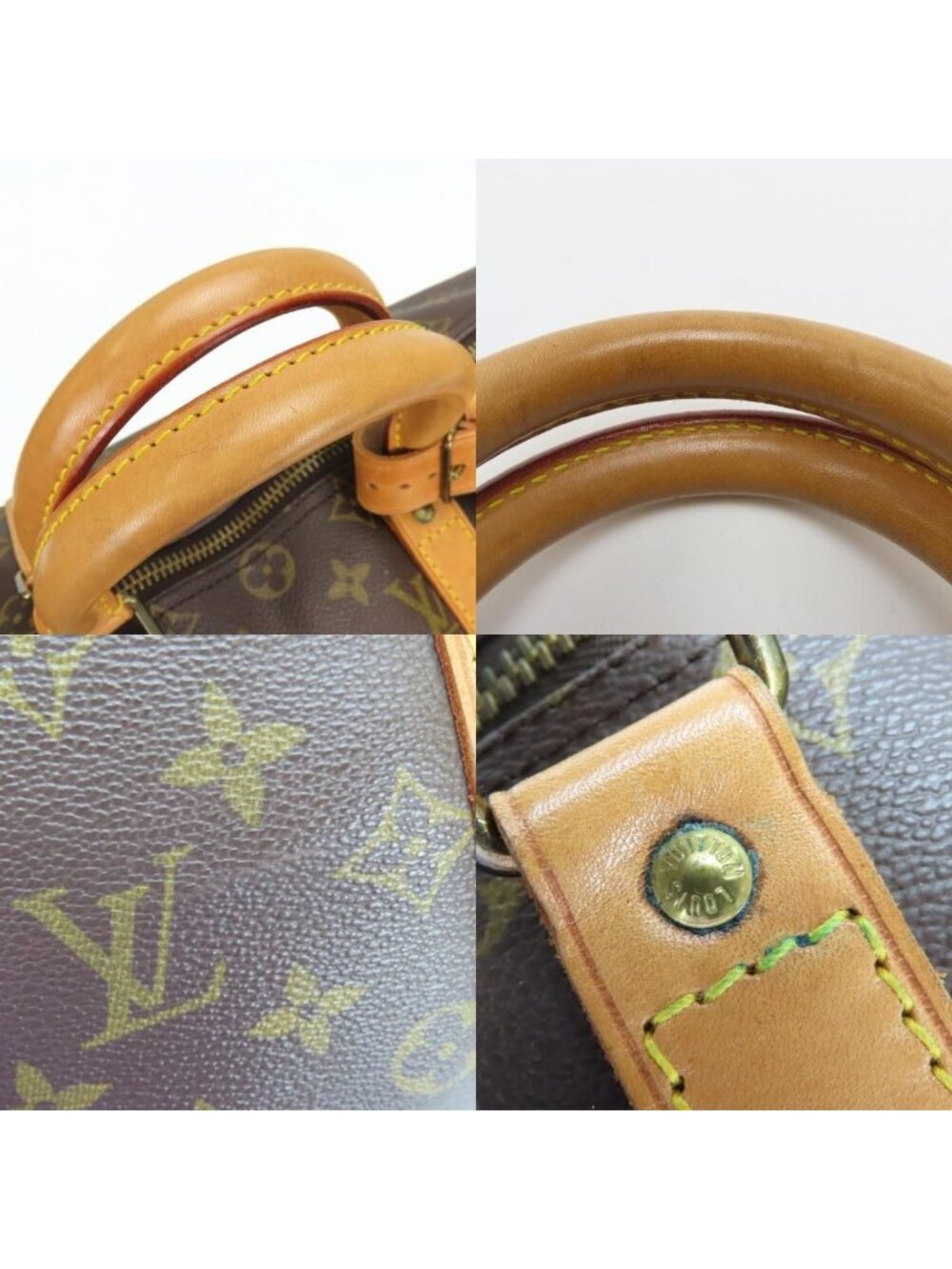 Louis Vuitton Boston Bag Keepall 45 Monogram Leather Brown Travel Business - Picture 5 of 9